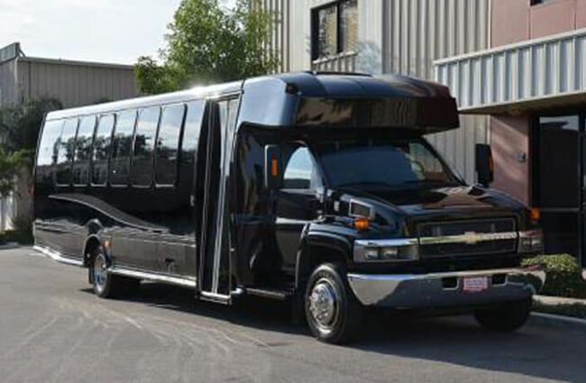 black limo bus