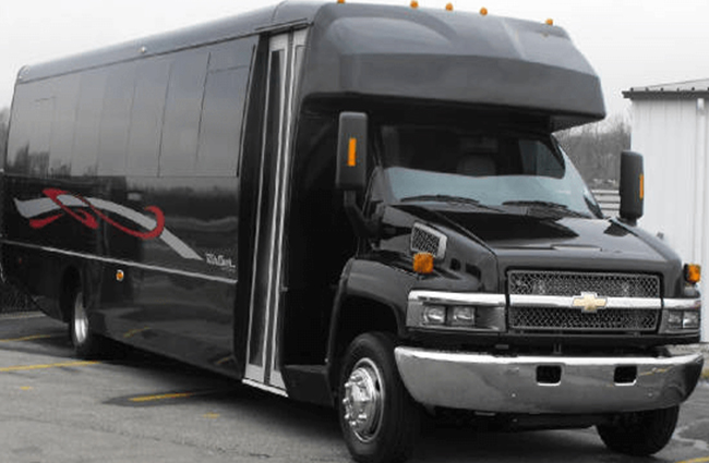 black limo buses